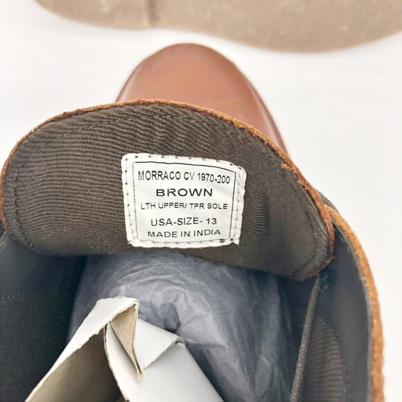 Crevo Footwear Mens Morraco Chukka Boot 13 Brown Lace Heel Leather Ankle NWOB - Picture 11 of 11